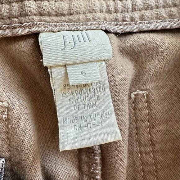 J Jill Pants 6 Tan Straight Velour Velvet Casual Pockets Career Soft Casual - Picture 7 of 7